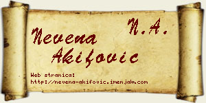 Nevena Akifović vizit kartica